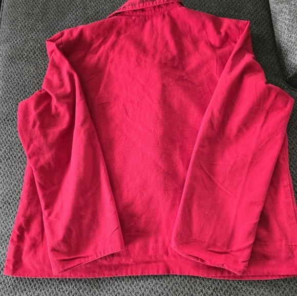 Ruby Rd Vintage 80s Embroidered Jacket Women L Red Long Sleeve Artsy Boho - Picture 10 of 12